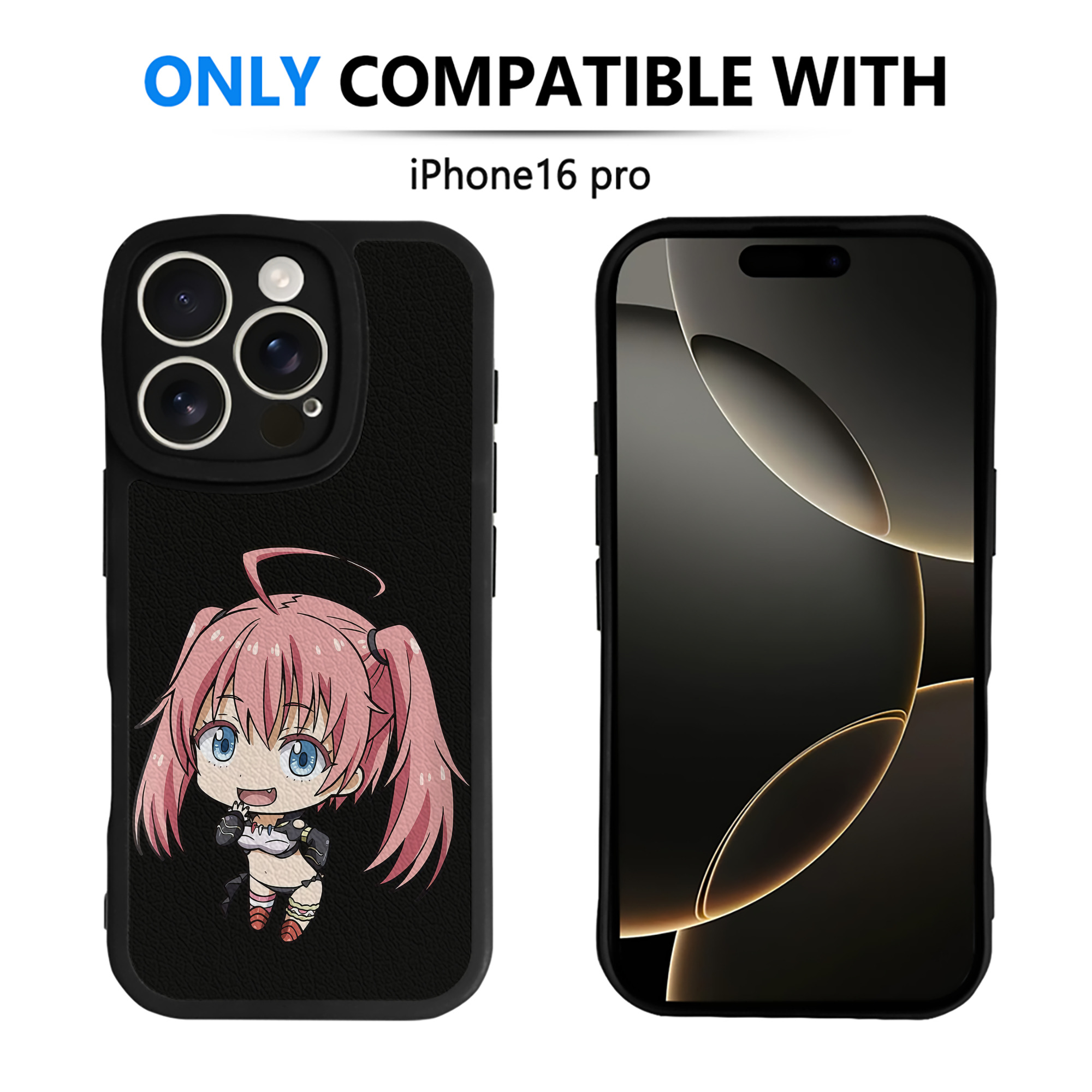 （画像用） 転スラ Regarding Reincarnated to Slime 【iPhone 16シリーズ対応】シリコンスマホケース（レザー調） 材質：シリコン